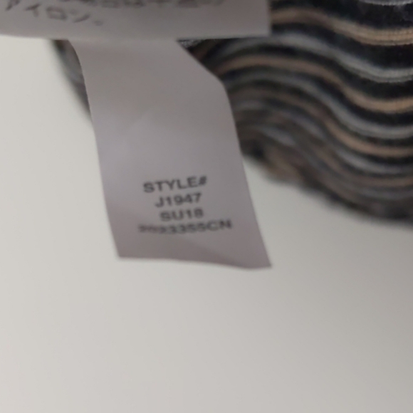 Madewell Striped Scoop Neck Knit Dress Black Tan Women's XL - Picture 6 of 7